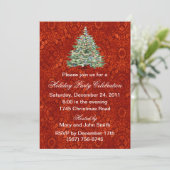 Drie rode feestdagen uitnodigingen (Staand voorkant)