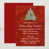 Drie rode feestdagen uitnodigingen (Voorkant / Achterkant)