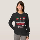 Drie rode glazen kerst-kerstkerstkerstkerstkerstke t-shirt (Voorkant volledig)