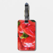 Drie Rode Paprika's Bagagelabel (Achterkant verticaal)