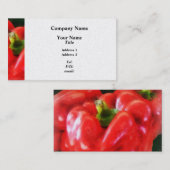 Drie rode paprika's visitekaartje (Voorkant / Achterkant)