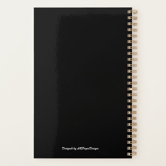 Drie Rode Rose Bloem Aangepaste Tekst Planner (Achterkant)