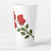 Drie rode rozen latte mok (Voorkant)