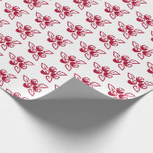 Drie rode rozen, Schattige Abstract inpakpapier (Hoek)