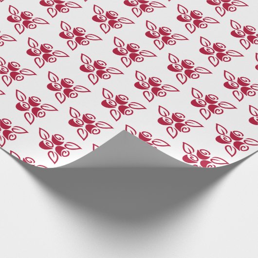 Drie rode rozen, Schattige Abstract inpakpapier (Hoek)