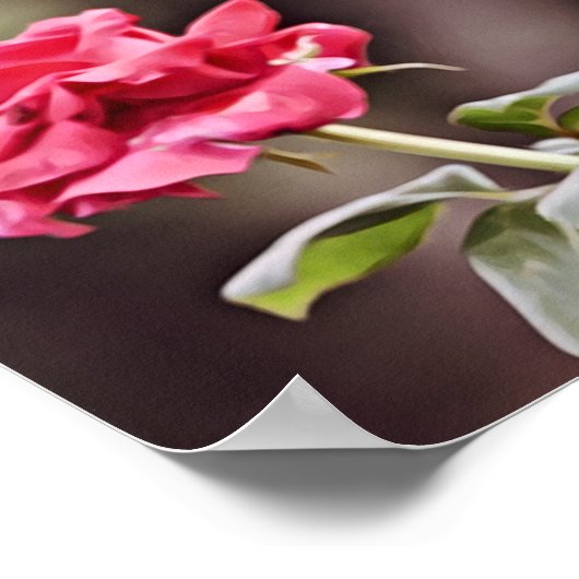 Drie rode rozenscripts 1 Corinthians 13:13 Poster (Hoek)