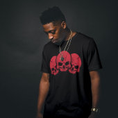 Drie Rode Skull T-shirt