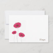 Drie rode Waterverf, Pen & Ink Gerbs Notitiekaartje (Voorkant)