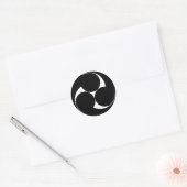 Drie rondjes met de klok mee (Sugaki) Ronde Sticker (Envelop)