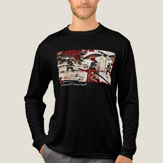 Drie Ronin Tri-Blend Shirt (Voorkant volledig)
