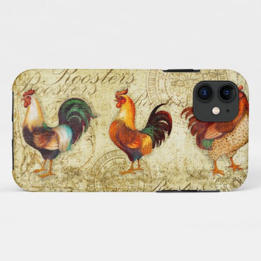 Drie Roosters Case-Mate iPhone Case (Achterkant (horizontaal))