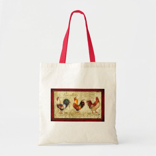 Drie Roosters Tote Bag (Voorkant)