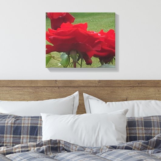 DRIE ROSES CANVAS AFDRUK (Insitu (Slaapkamer))