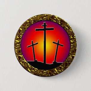 DRIE ROSSEN RONDE BUTTON 5,7 CM