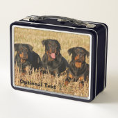 Drie rottweiler-honden - Doos met rotaties (Achterkant)