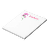 Drie roze anjers notitieblok (Linkerzijde)