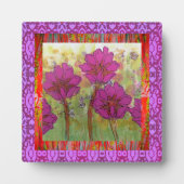 Drie roze bloemen 2 fotoplaat (Voorkant)