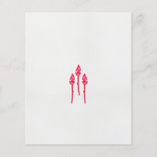 Drie roze bloemen met een zwarte achtergrond flyer (Voorkant)