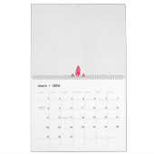 Drie roze bloemen met een zwarte achtergrond kalender (Mar 2026)