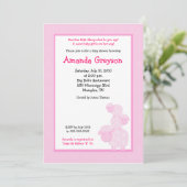 Drie Roze Boerderij 5x7 Baby shower Uitnodiging (Staand voorkant)