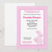Drie Roze Boerderij 5x7 Baby shower Uitnodiging (Voorkant / Achterkant)