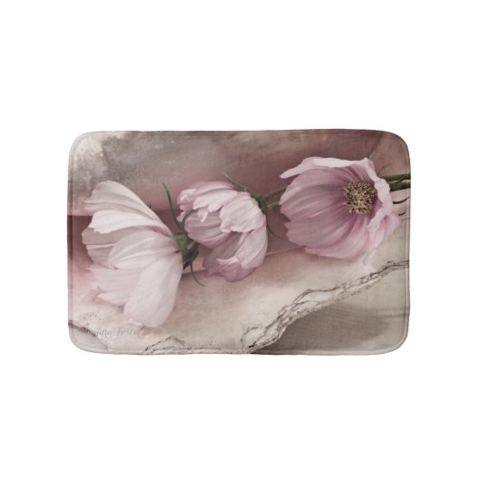 Drie Roze Cosmos Badmat (Voorkant)