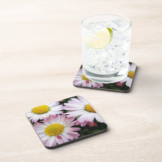 Drie roze en witte zeeschildpadden bier onderzetter (Rechterzijde)