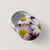 Drie roze en witte zeeschildpadden ronde button 3,2 cm (Voorkant /achterkant)
