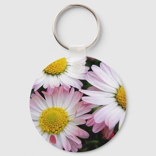 Drie roze en witte zeeschildpadden sleutelhanger (Voorkant)