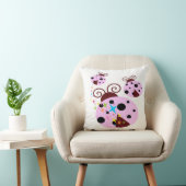Drie roze en zwarte ladybug met sterren kussen (Stoel)