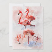 Drie Roze Flamingo's in Aquarel Kunstprint Bedankkaart (Voorkant)