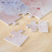Drie Roze Flamingo's in Aquarel Kunstprint Legpuzzel (Zijkant)