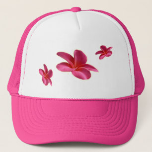 Drie roze Frangipani Flowers, Trucker Pet