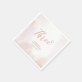 Drie | Roze harten en Waterverf meisje, 3e verjaar Servet (Hoek)