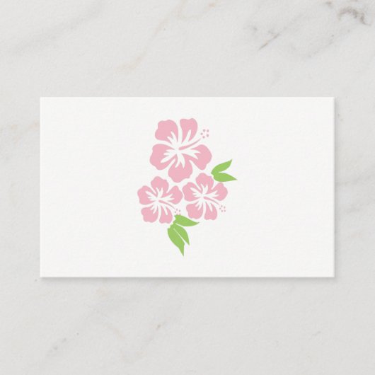 Drie roze Hibiscus Tropical Flowers Visitekaartje (Voorkant)