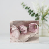 Drie roze kosmos briefkaart (Staand voorkant)