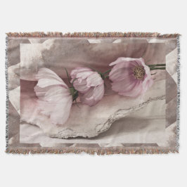 Drie roze kosmos deken