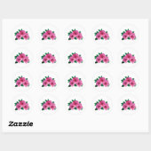 Drie Roze Petunias Ronde Sticker (Vel)