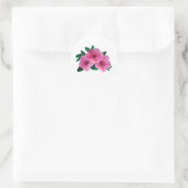 Drie Roze Petunias Ronde Sticker (Tas)