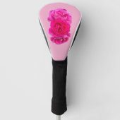Drie Roze Rozen Golfheadcover (Voorkant)