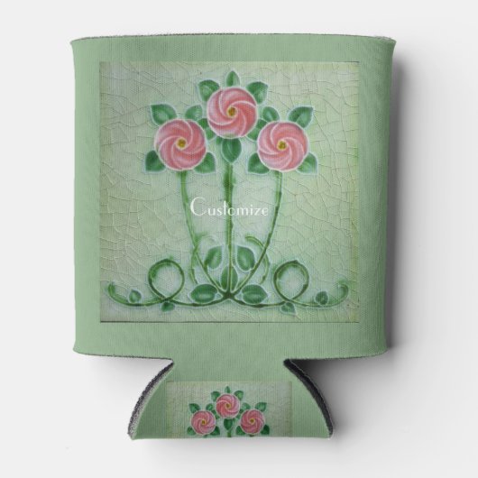 Drie roze rozen Thunder_Cove Blikjeskoeler (Voorkant)