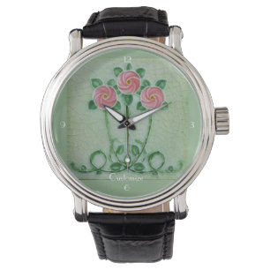 Drie roze rozen Thunder_Cove Horloge