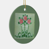 Drie roze rozen Thunder_Cove Keramisch Ornament (Rechts)