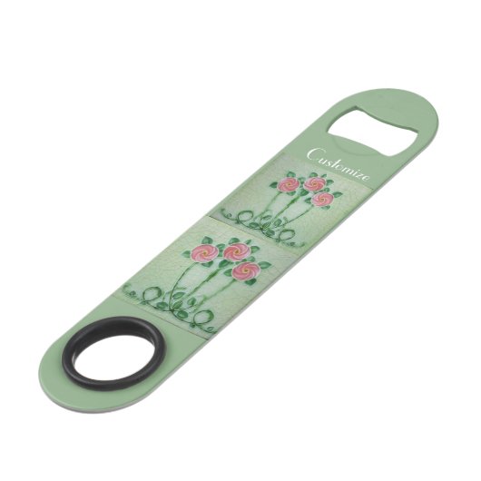 Drie roze rozen Thunder_Cove Speed Flessenopener (Voorkant Gekanteld)