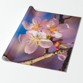 Drie roze Sakura Blossom Cadeaupapier