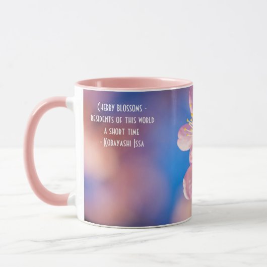 Drie roze Sakura Blossom Mok (Links)