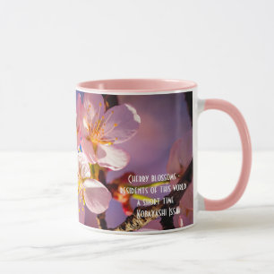 Drie roze Sakura Blossom Mok