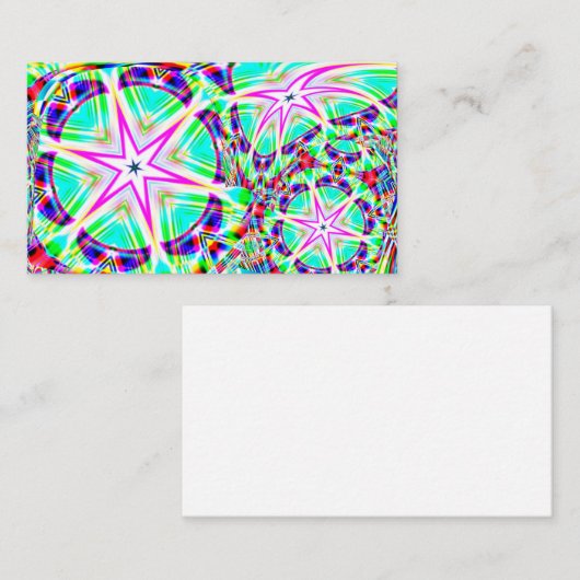 Drie roze sterren visitekaartje (Voorkant / Achterkant)