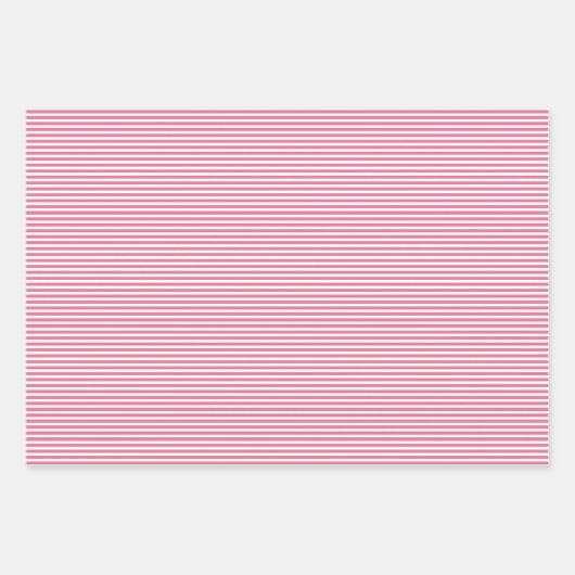 Drie roze streepjes inpakpapier vel (Voorkant)