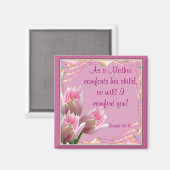 Drie roze tulpen magneet (Voorkant / Achterkant)